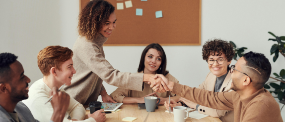 People in a meeting