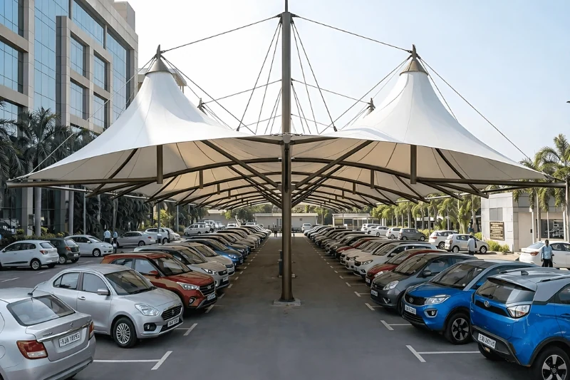 Two Way Car Parking Tensile Structures